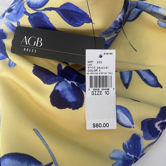 Floral Yellow and Blue Dress - Picture 9 of 11